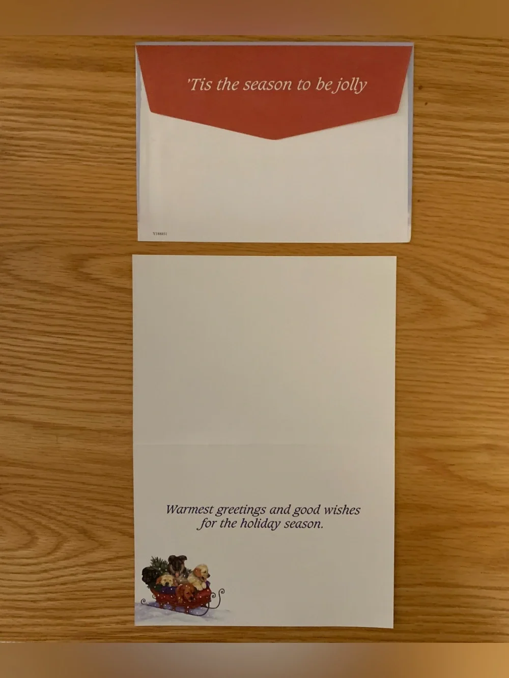 Dog Christmas Cards (7) w/postage